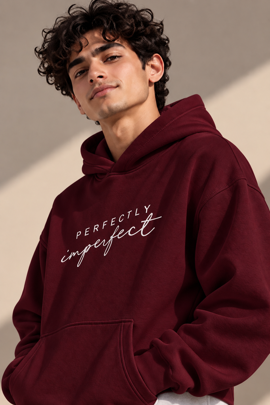 IMPERFECT Oversized Hoodie  – Burgundy