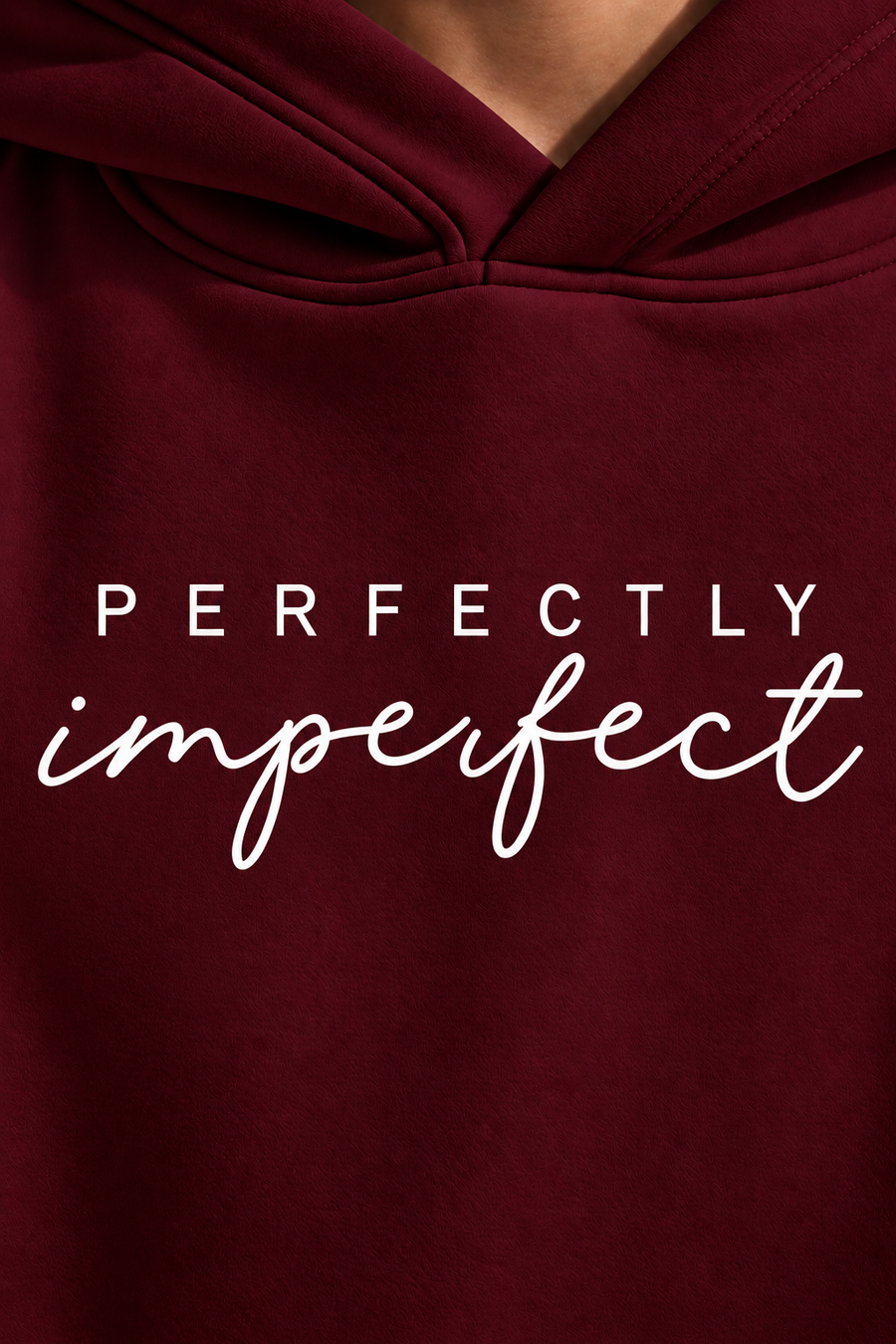 IMPERFECT Oversized Hoodie  – Burgundy