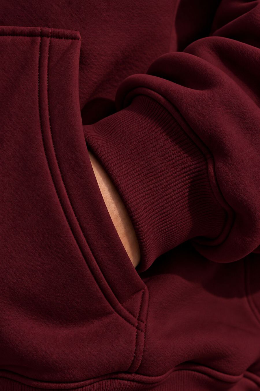 IMPERFECT Oversized Hoodie  – Burgundy