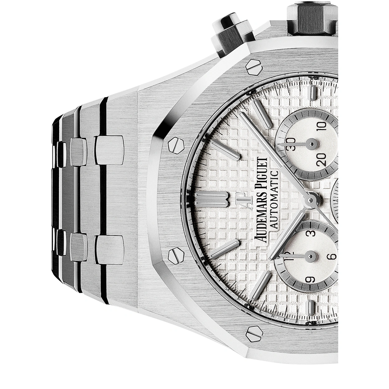 Audemars Piguet Watch For Men - Royal Oak Selfwinding Chronograph, Steel, White Dial