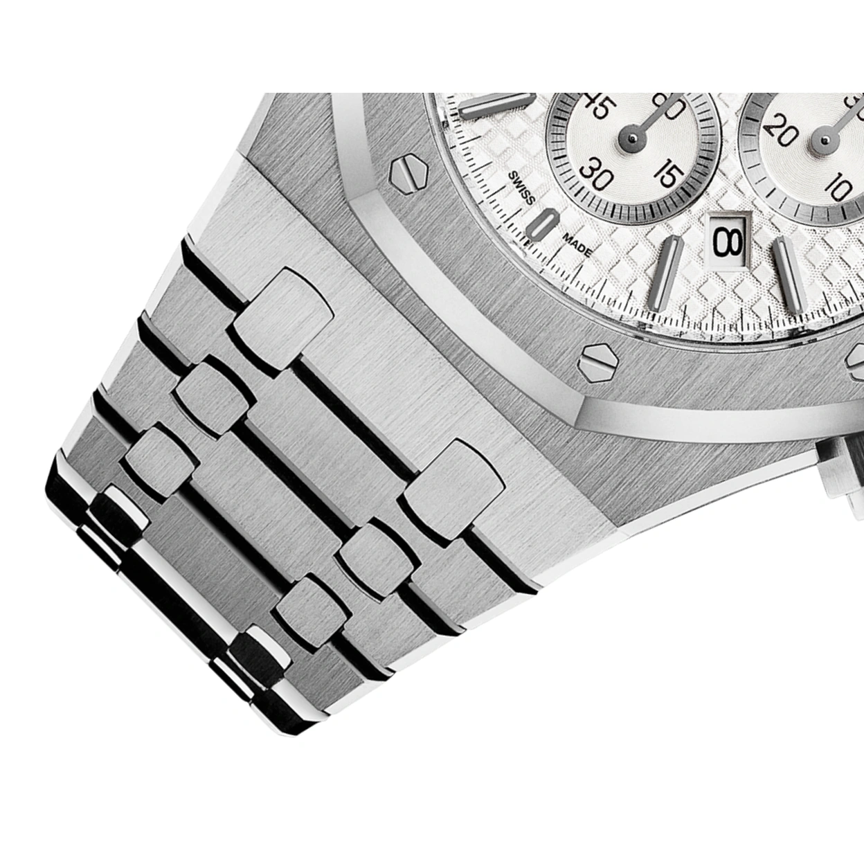 Audemars Piguet Watch For Men - Royal Oak Selfwinding Chronograph, Steel, White Dial