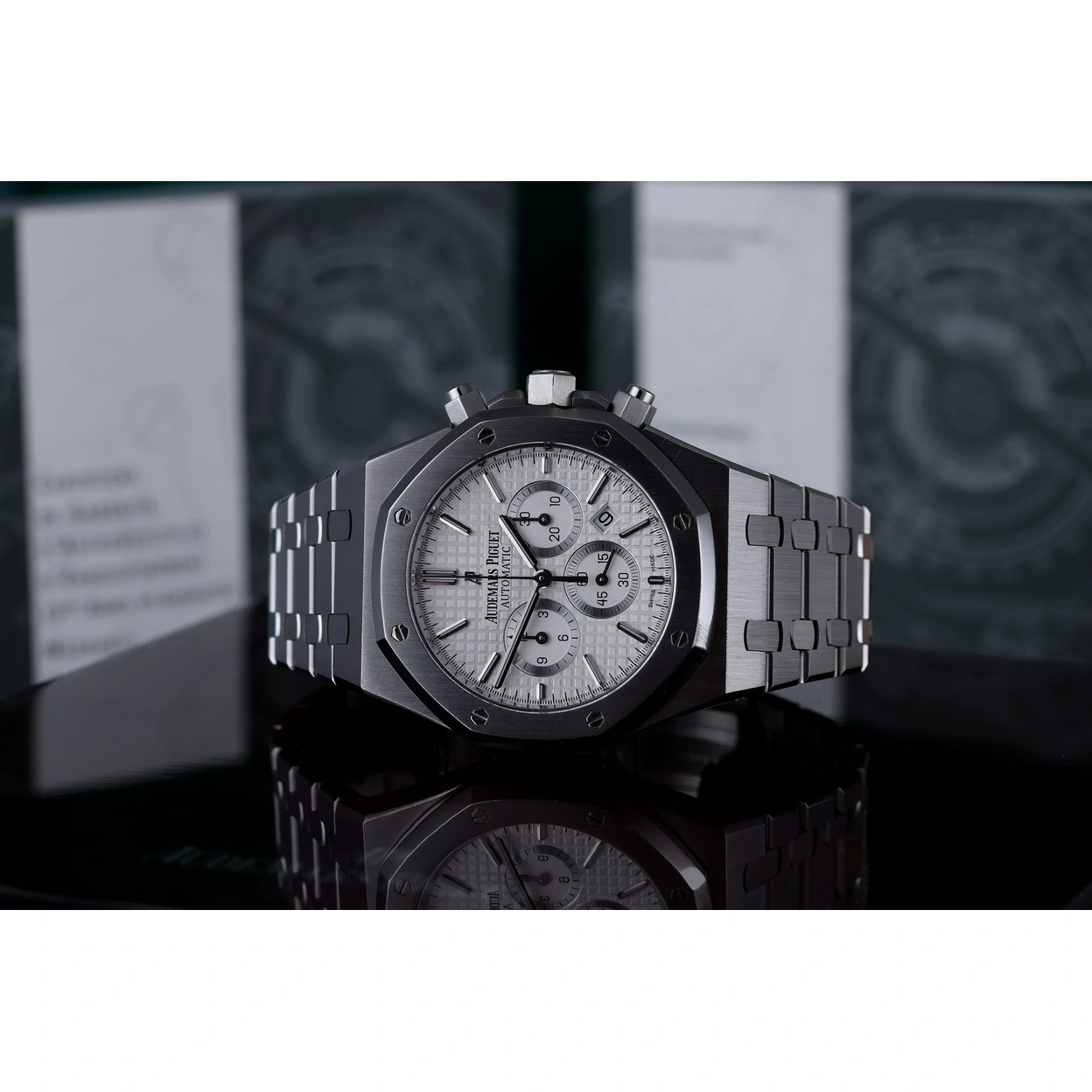 Audemars Piguet Watch For Men - Royal Oak Selfwinding Chronograph, Steel, White Dial