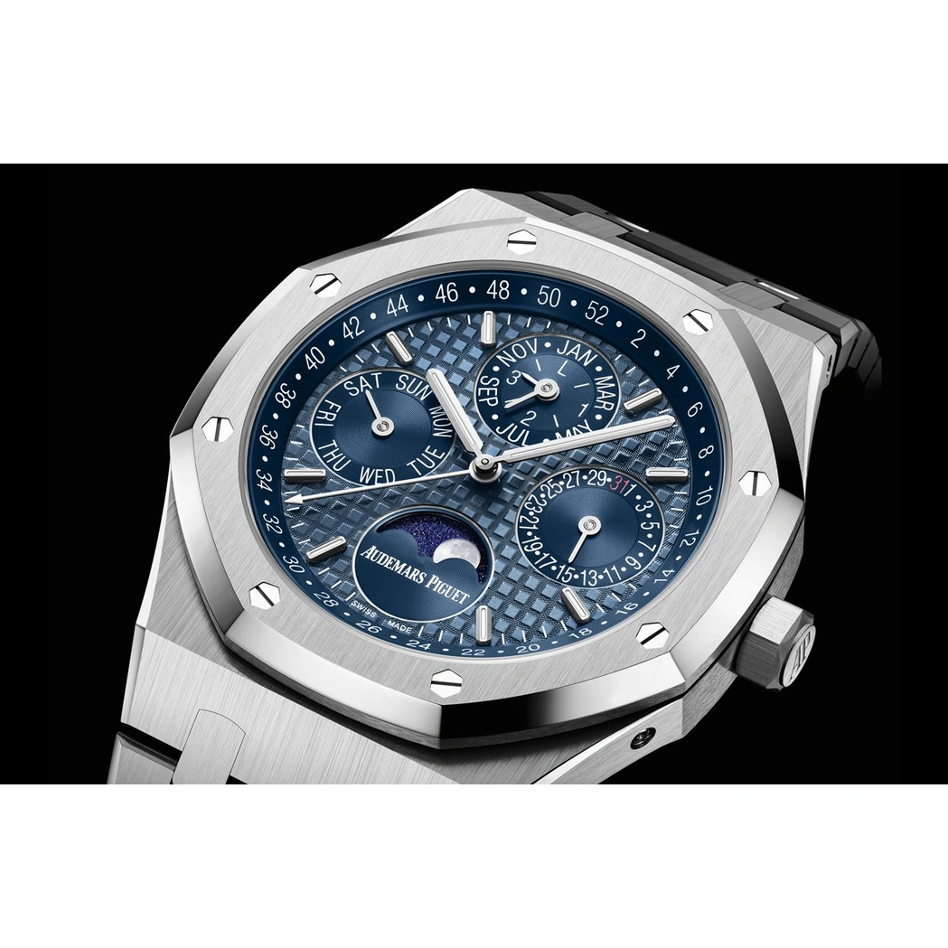 Audemars Piguet Watch For Men - Royal Oak Selfwinding Perpetual Calendar, Steel, Blue Dial