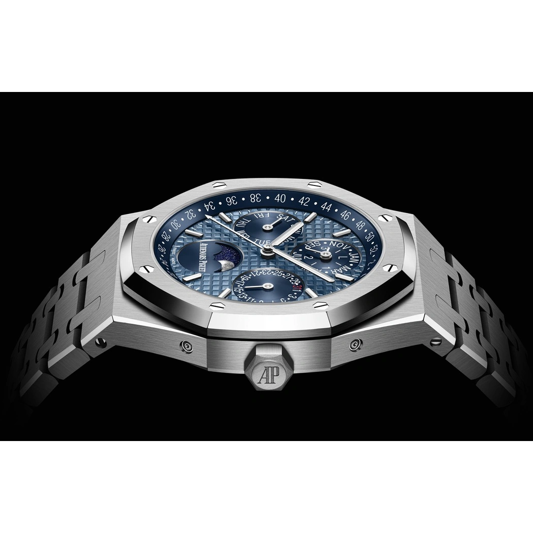 Audemars Piguet Watch For Men - Royal Oak Selfwinding Perpetual Calendar, Steel, Blue Dial