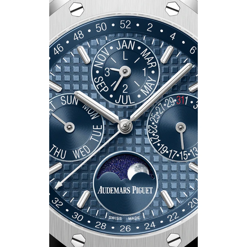 Audemars Piguet Watch For Men - Royal Oak Selfwinding Perpetual Calendar, Steel, Blue Dial
