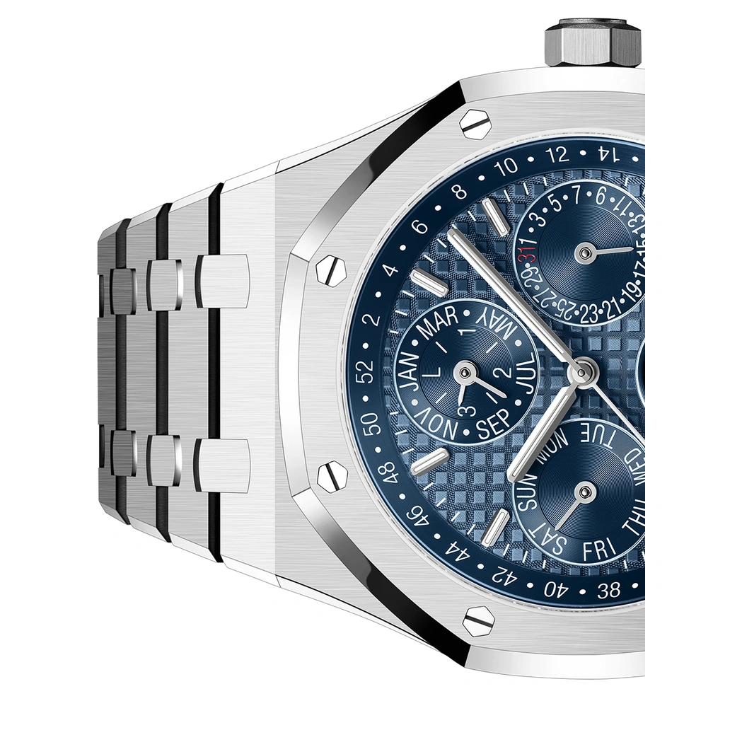 Audemars Piguet Watch For Men - Royal Oak Selfwinding Perpetual Calendar, Steel, Blue Dial