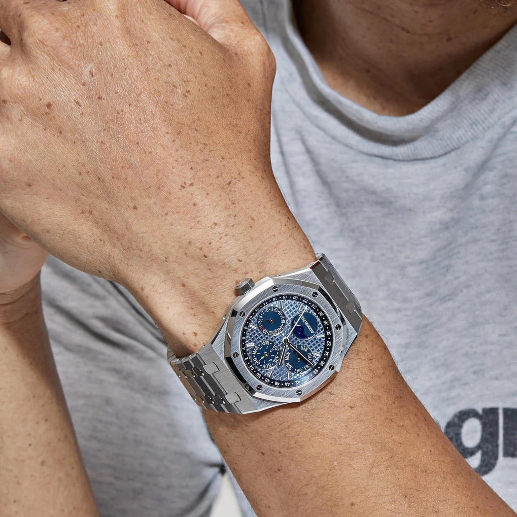 Audemars Piguet Watch For Men - Royal Oak Selfwinding Perpetual Calendar, Steel, Blue Dial