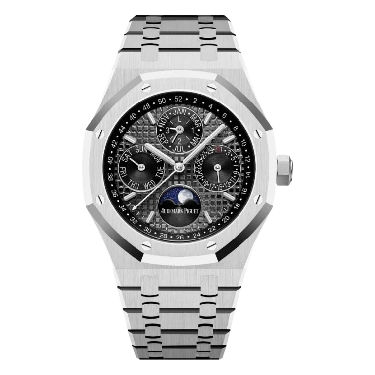 Audemars Piguet Watch For Men - Royal Oak Selfwinding Prepetual Calendar, Steel, Black Dial