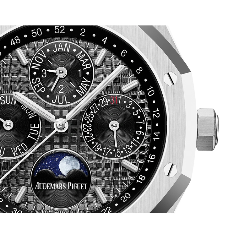 Audemars Piguet Watch For Men - Royal Oak Selfwinding Prepetual Calendar, Steel, Black Dial