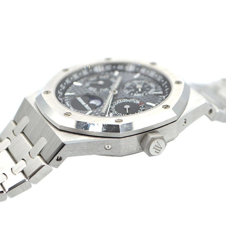 Audemars Piguet Watch For Men - Royal Oak Selfwinding Prepetual Calendar, Steel, Black Dial