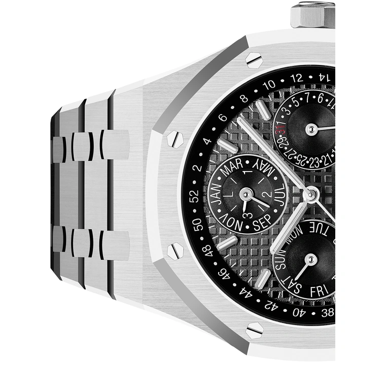 Audemars Piguet Watch For Men - Royal Oak Selfwinding Prepetual Calendar, Steel, Black Dial