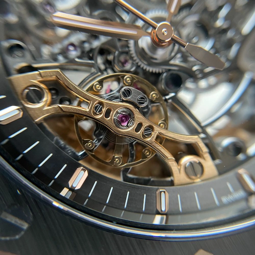 Audemars Piguet Watch For Men - Royal Oak Double Balance Wheel Openworked, Black Ceramic