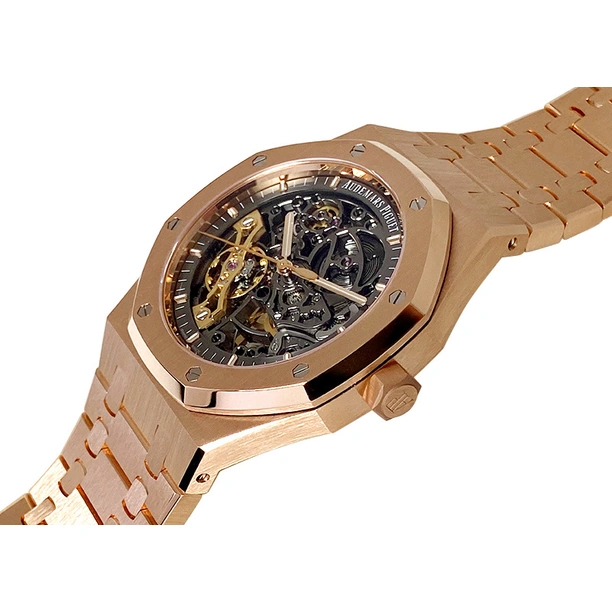 Audemars Piguet Watch For Men - Royal Oak Double Balance Wheel Openworked, Rose Gold