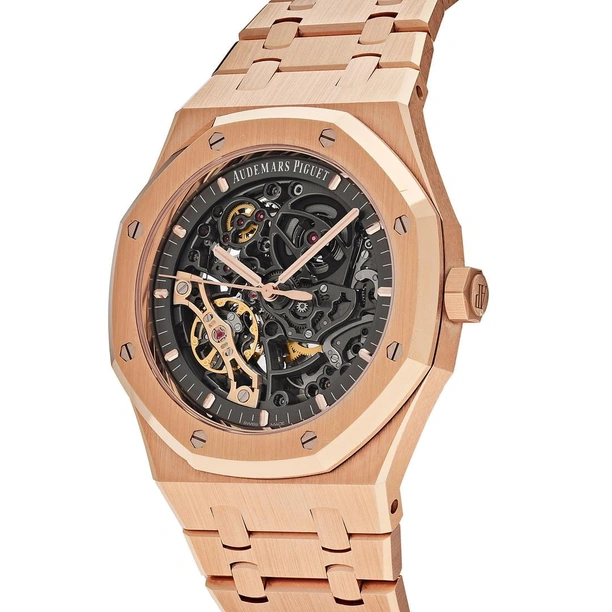 Audemars Piguet Watch For Men - Royal Oak Double Balance Wheel Openworked, Rose Gold