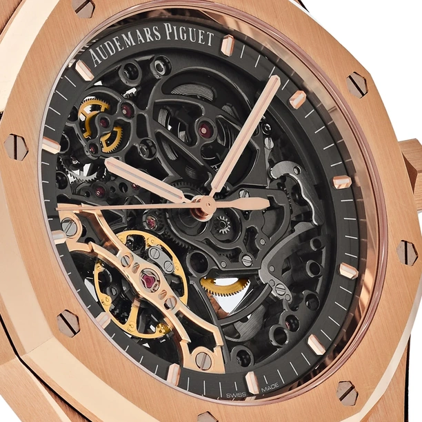 Audemars Piguet Watch For Men - Royal Oak Double Balance Wheel Openworked, Rose Gold