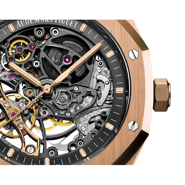 Audemars Piguet Watch For Men - Royal Oak Double Balance Wheel Openworked, Rose Gold