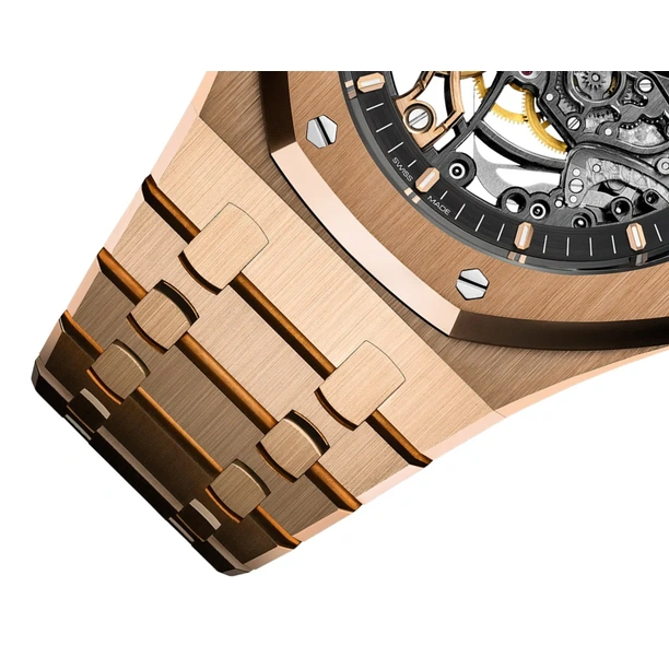 Audemars Piguet Watch For Men - Royal Oak Double Balance Wheel Openworked, Rose Gold