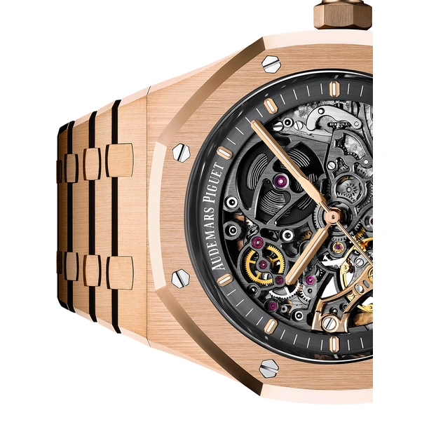 Audemars Piguet Watch For Men - Royal Oak Double Balance Wheel Openworked, Rose Gold