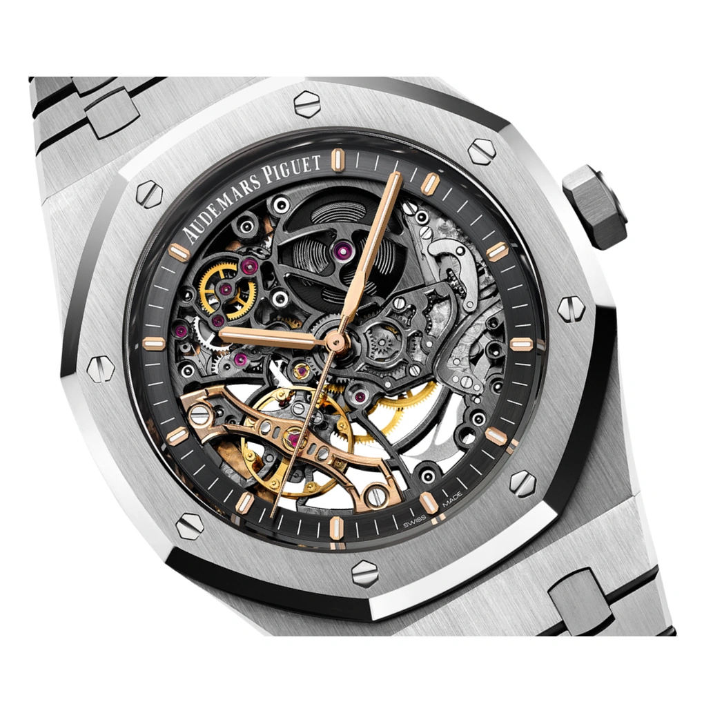 Audemars Piguet Watch For Men - Royal Oak Double Balance Wheel Openworked, Steel