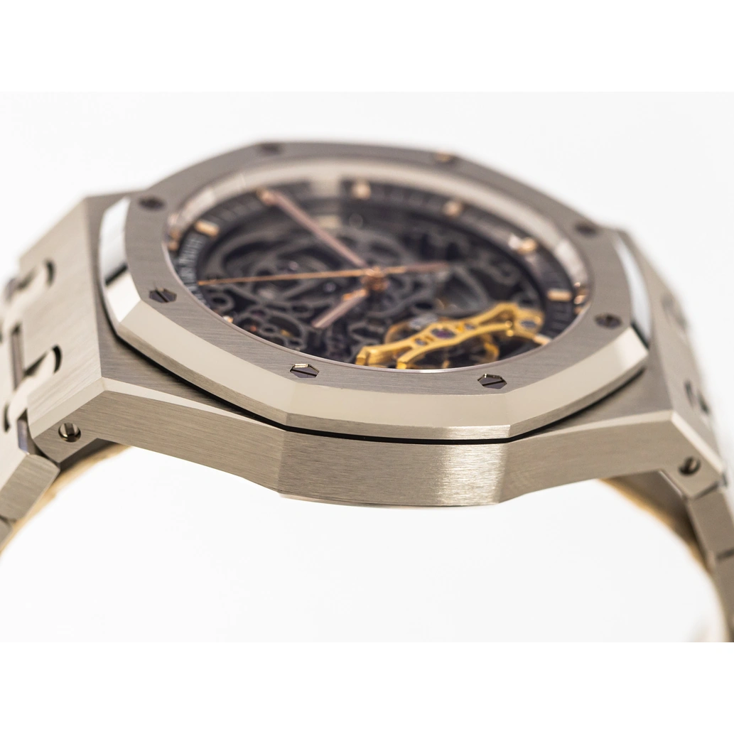Audemars Piguet Watch For Men - Royal Oak Double Balance Wheel Openworked, Steel