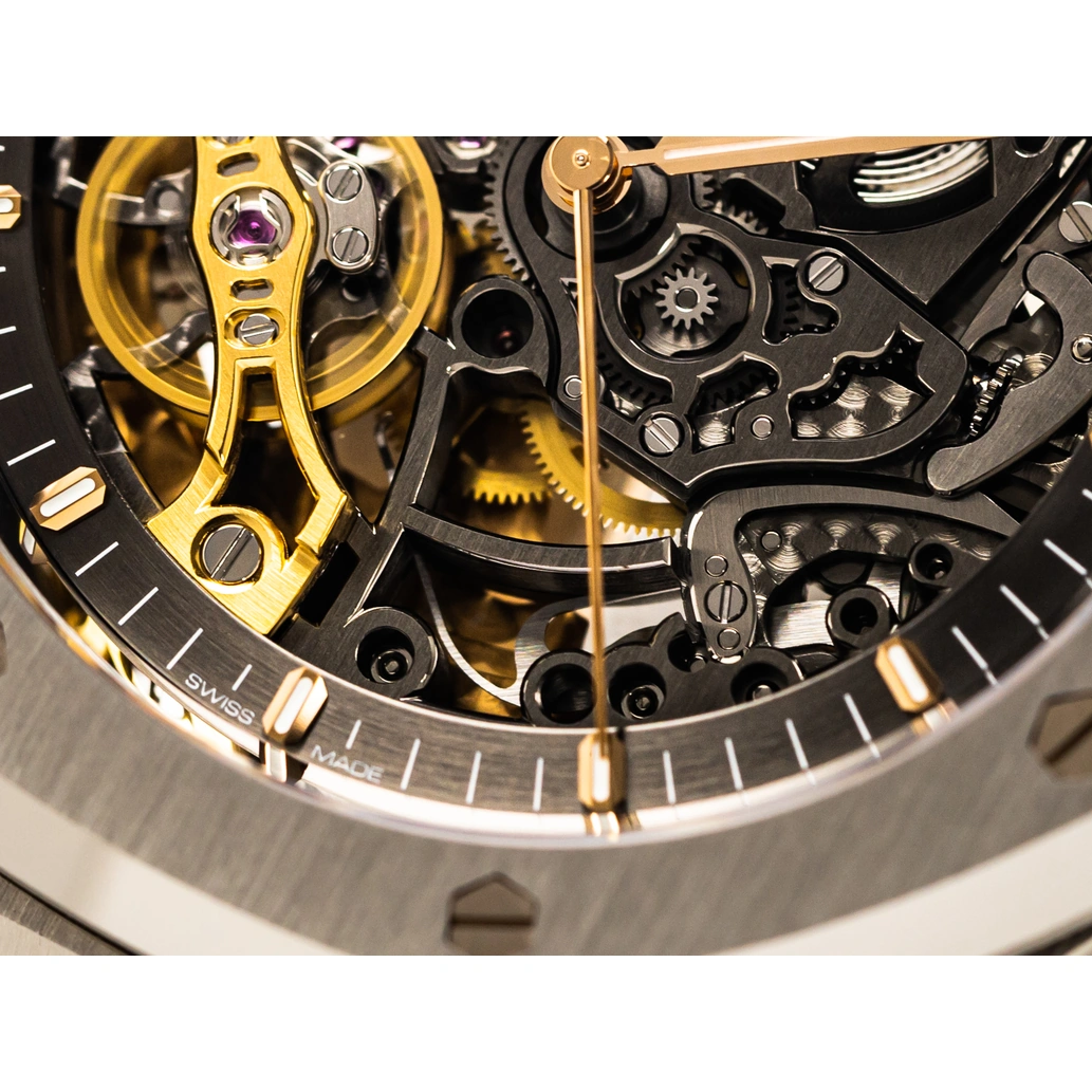 Audemars Piguet Watch For Men - Royal Oak Double Balance Wheel Openworked, Steel