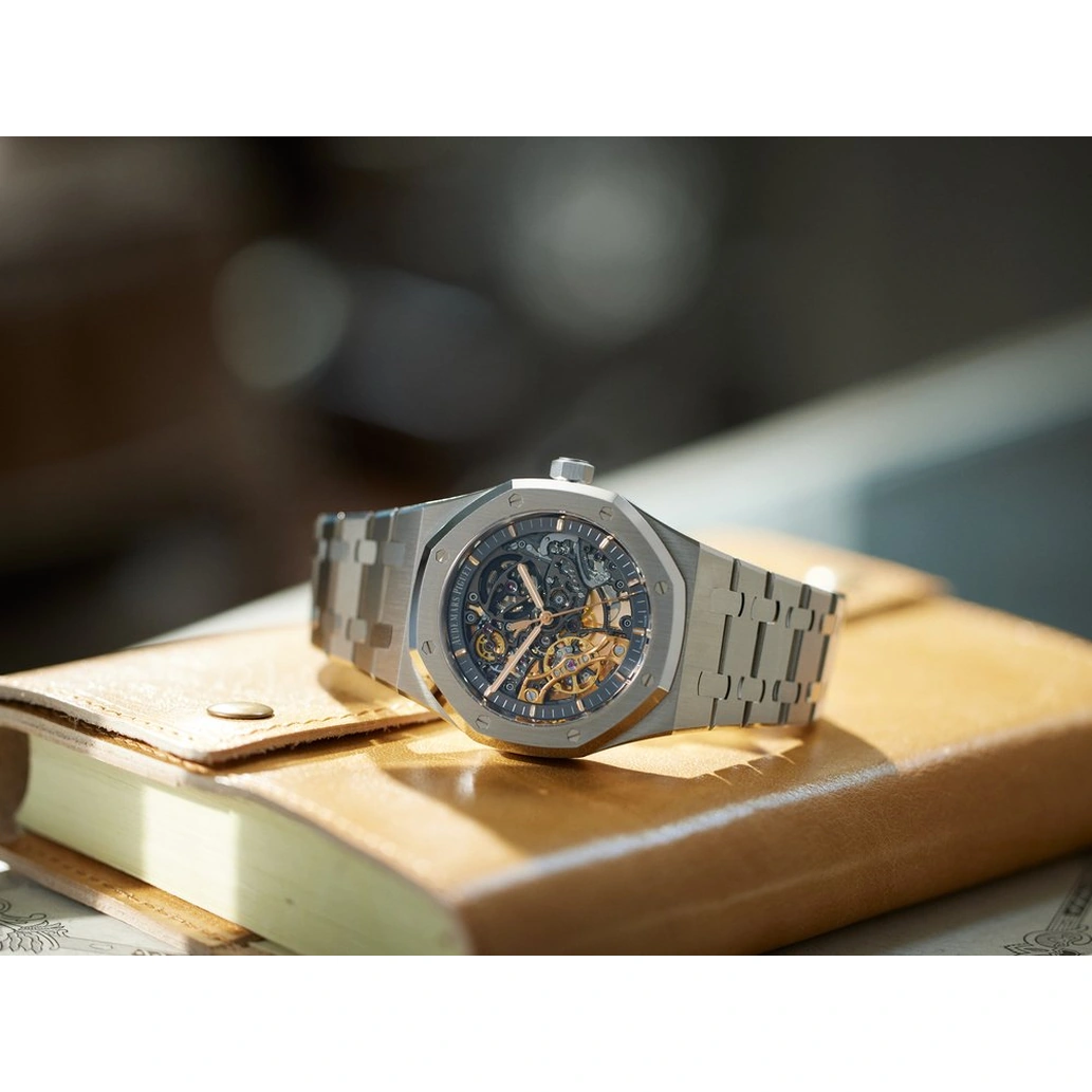 Audemars Piguet Watch For Men - Royal Oak Double Balance Wheel Openworked, Steel