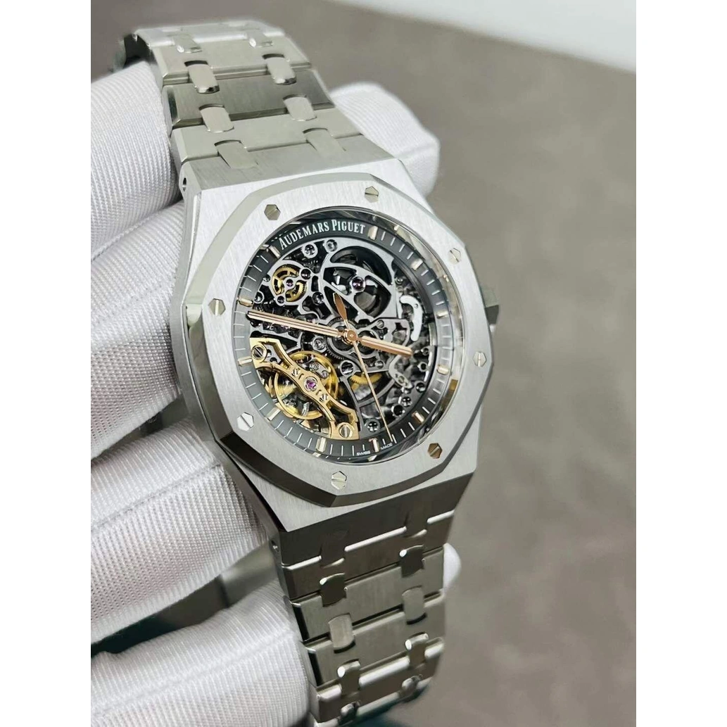 Audemars Piguet Watch For Men - Royal Oak Double Balance Wheel Openworked, Steel