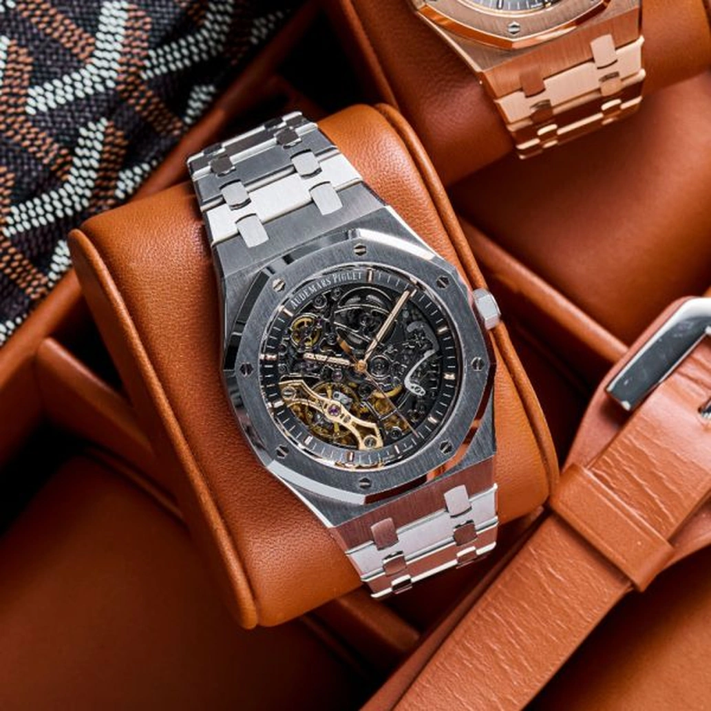 Audemars Piguet Watch For Men - Royal Oak Double Balance Wheel Openworked, Steel
