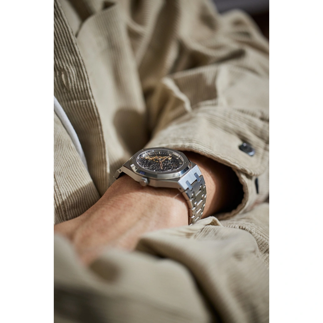 Audemars Piguet Watch For Men - Royal Oak Double Balance Wheel Openworked, Steel