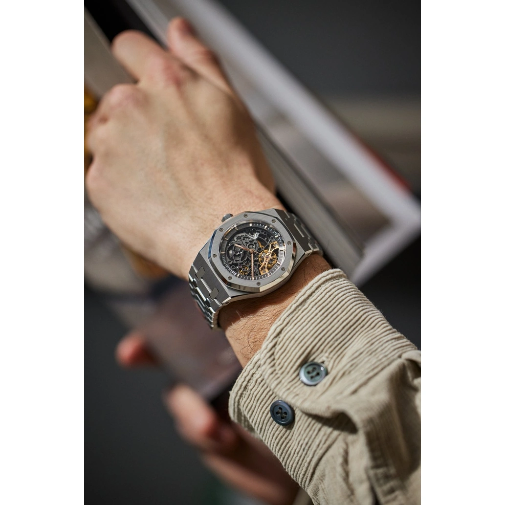 Audemars Piguet Watch For Men - Royal Oak Double Balance Wheel Openworked, Steel