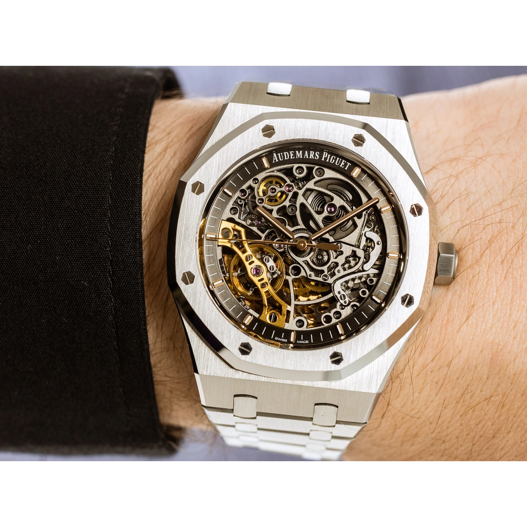 Audemars Piguet Watch For Men - Royal Oak Double Balance Wheel Openworked, Steel