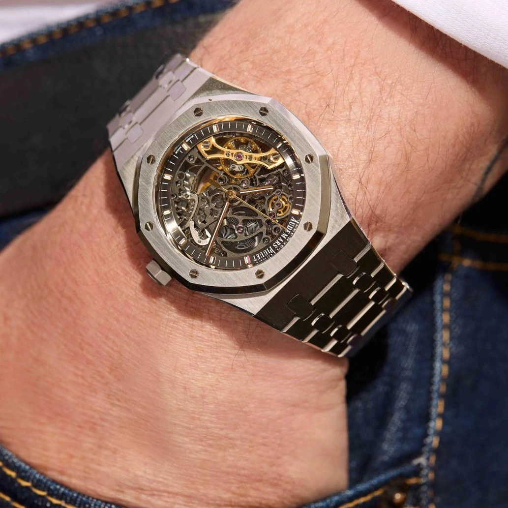 Audemars Piguet Watch For Men - Royal Oak Double Balance Wheel Openworked, Steel