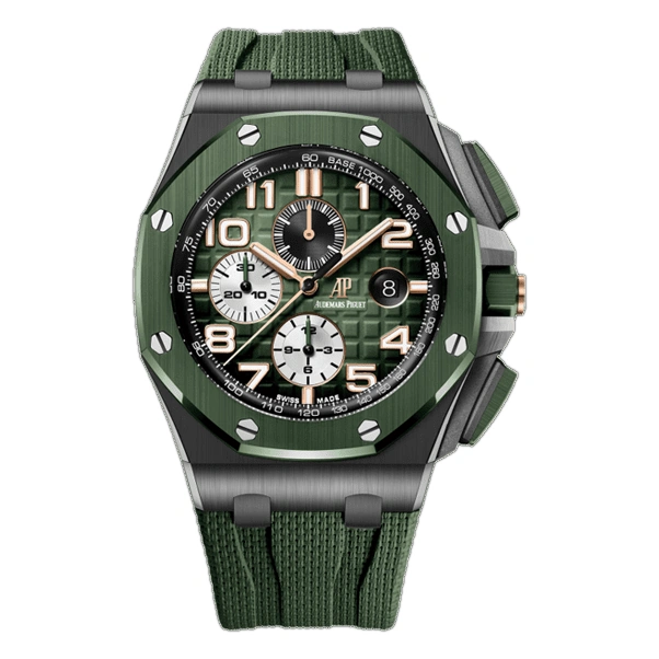 Audemars Piguet Watch For Men - Royal Oak Offshore Chronograph, Black Ceramic, Blue Dial