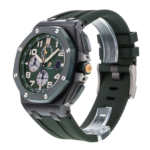 Audemars Piguet Watch For Men - Royal Oak Offshore Chronograph, Black Ceramic, Blue Dial