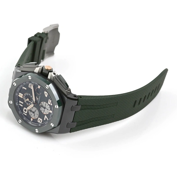 Audemars Piguet Watch For Men - Royal Oak Offshore Chronograph, Black Ceramic, Blue Dial