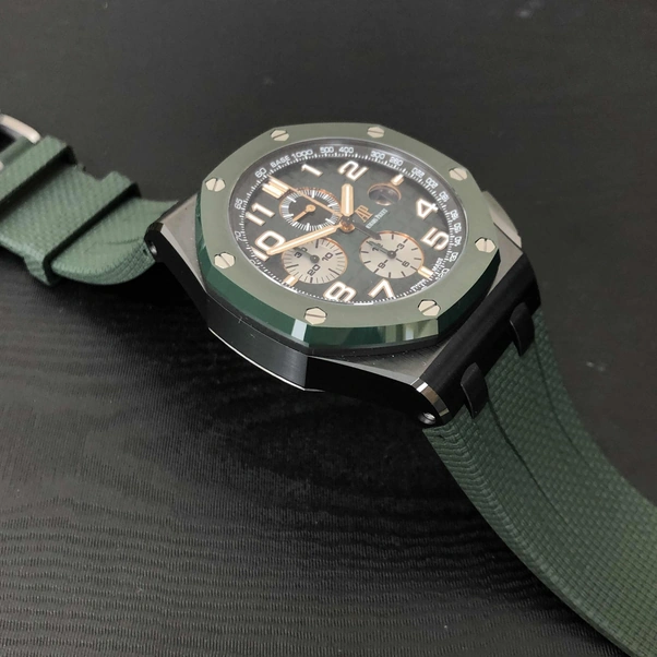 Audemars Piguet Watch For Men - Royal Oak Offshore Chronograph, Black Ceramic, Blue Dial