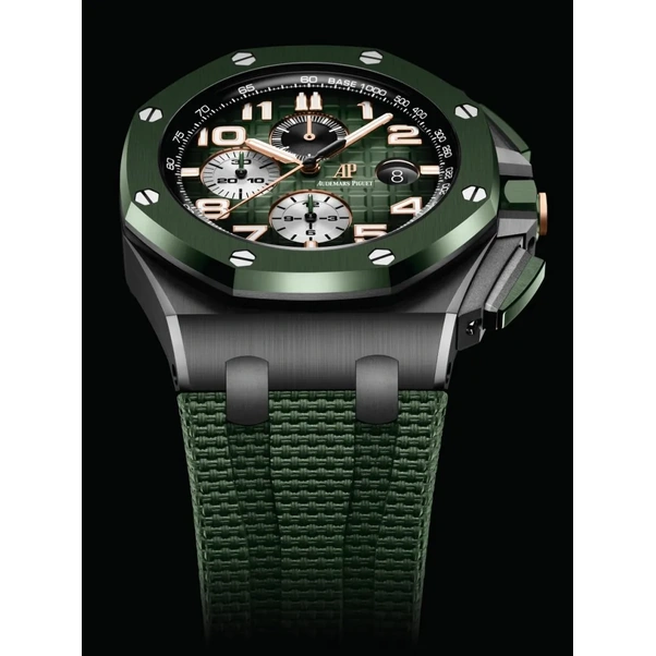 Audemars Piguet Watch For Men - Royal Oak Offshore Chronograph, Black Ceramic, Blue Dial