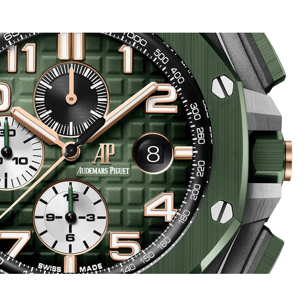 Audemars Piguet Watch For Men - Royal Oak Offshore Chronograph, Black Ceramic, Blue Dial