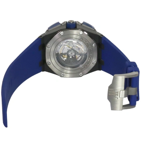 Audemars Piguet Watch For Men - Royal Oak Offshore Chronograph, Black-Blue Ceramic, Blue Dial