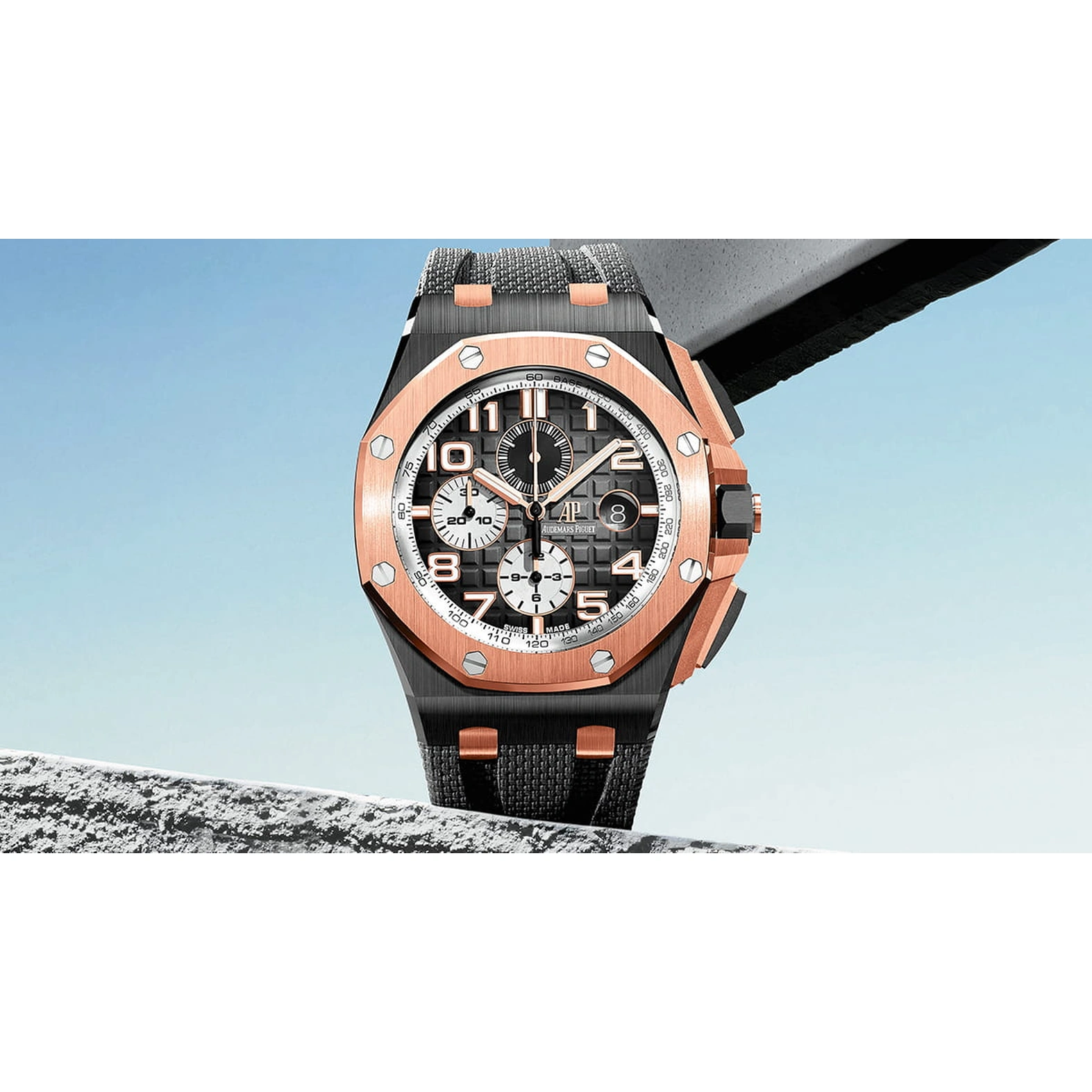 Audemars Piguet Watch For Men - Royal Oak Offshore Chronograph, Ceramic-Rose Gold