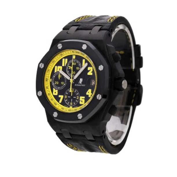 Audemars Piguet Watch For Men - Royal Oak Offshore Chronograph, Forged Carbon, Black Dial