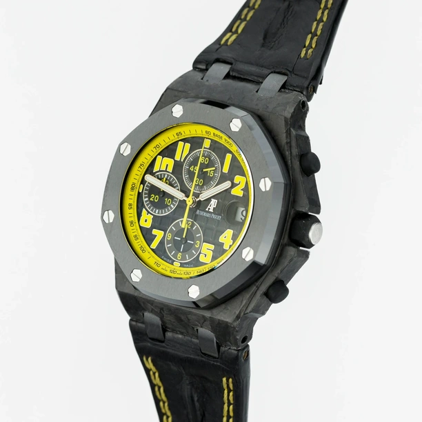 Audemars Piguet Watch For Men - Royal Oak Offshore Chronograph, Forged Carbon, Black Dial