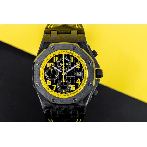 Audemars Piguet Watch For Men - Royal Oak Offshore Chronograph, Forged Carbon, Black Dial