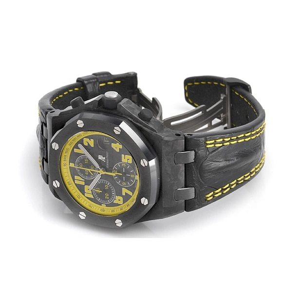 Audemars Piguet Watch For Men - Royal Oak Offshore Chronograph, Forged Carbon, Black Dial