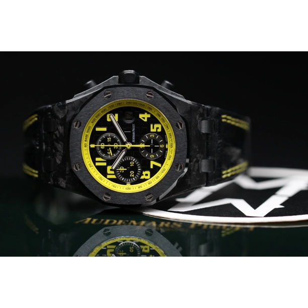 Audemars Piguet Watch For Men - Royal Oak Offshore Chronograph, Forged Carbon, Black Dial