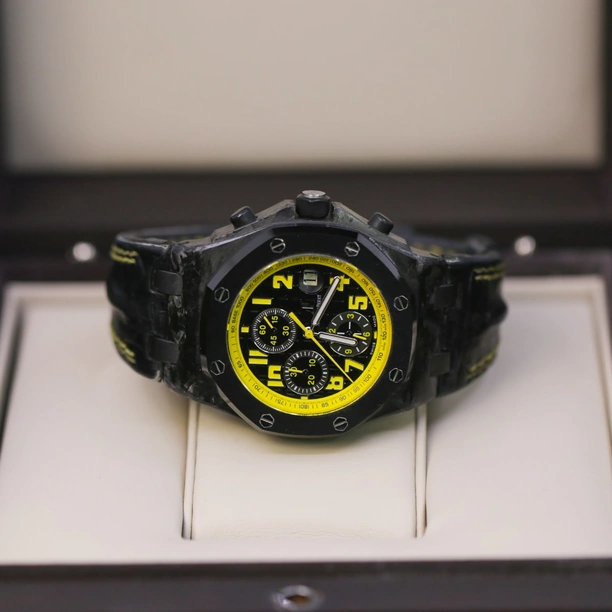 Audemars Piguet Watch For Men - Royal Oak Offshore Chronograph, Forged Carbon, Black Dial