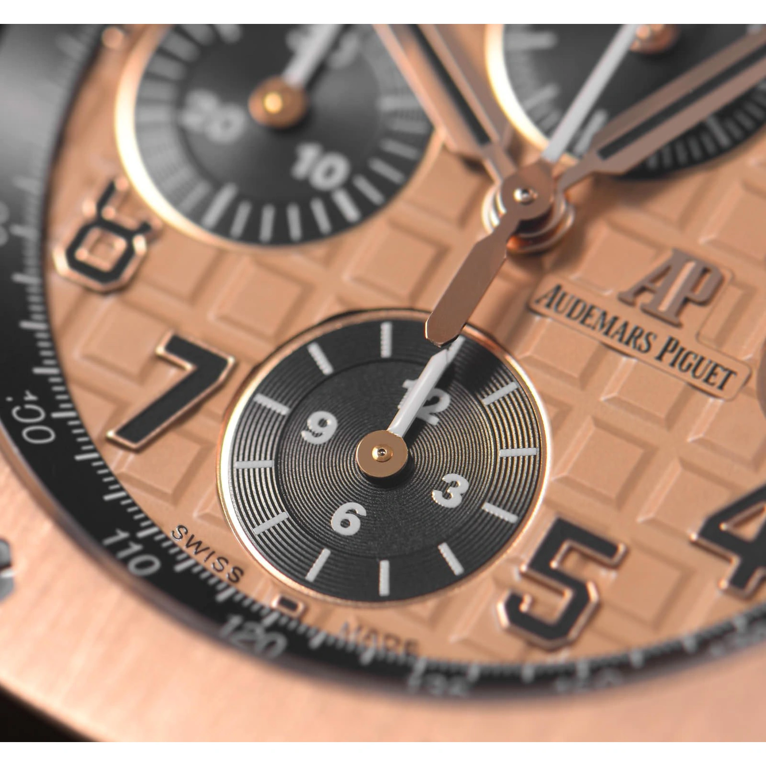 Audemars Piguet Watch For Men - Royal Oak Offshore Chronograph, Rose Gold on Alligator Strap