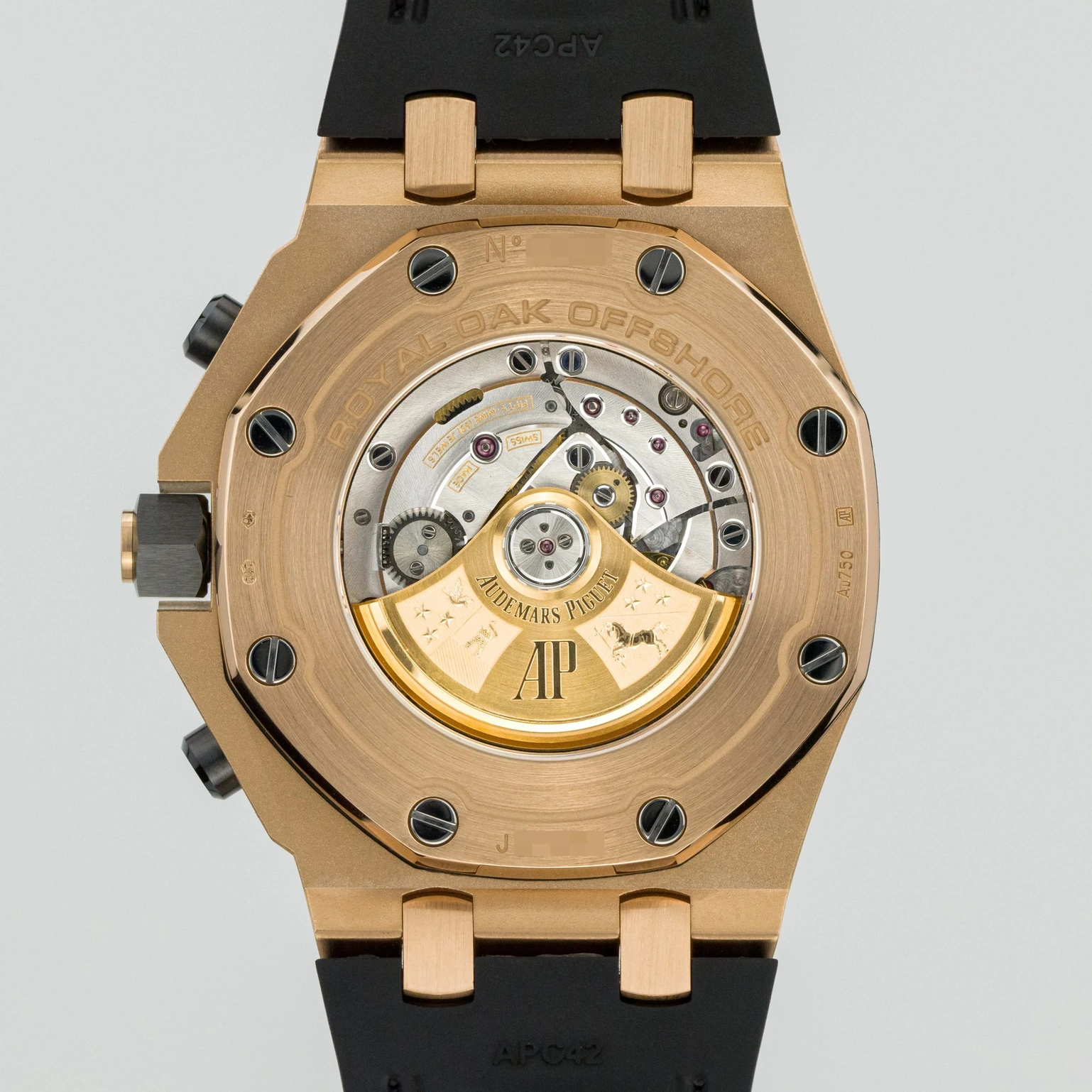 Audemars Piguet Watch For Men - Royal Oak Offshore Chronograph, Rose Gold on Alligator Strap