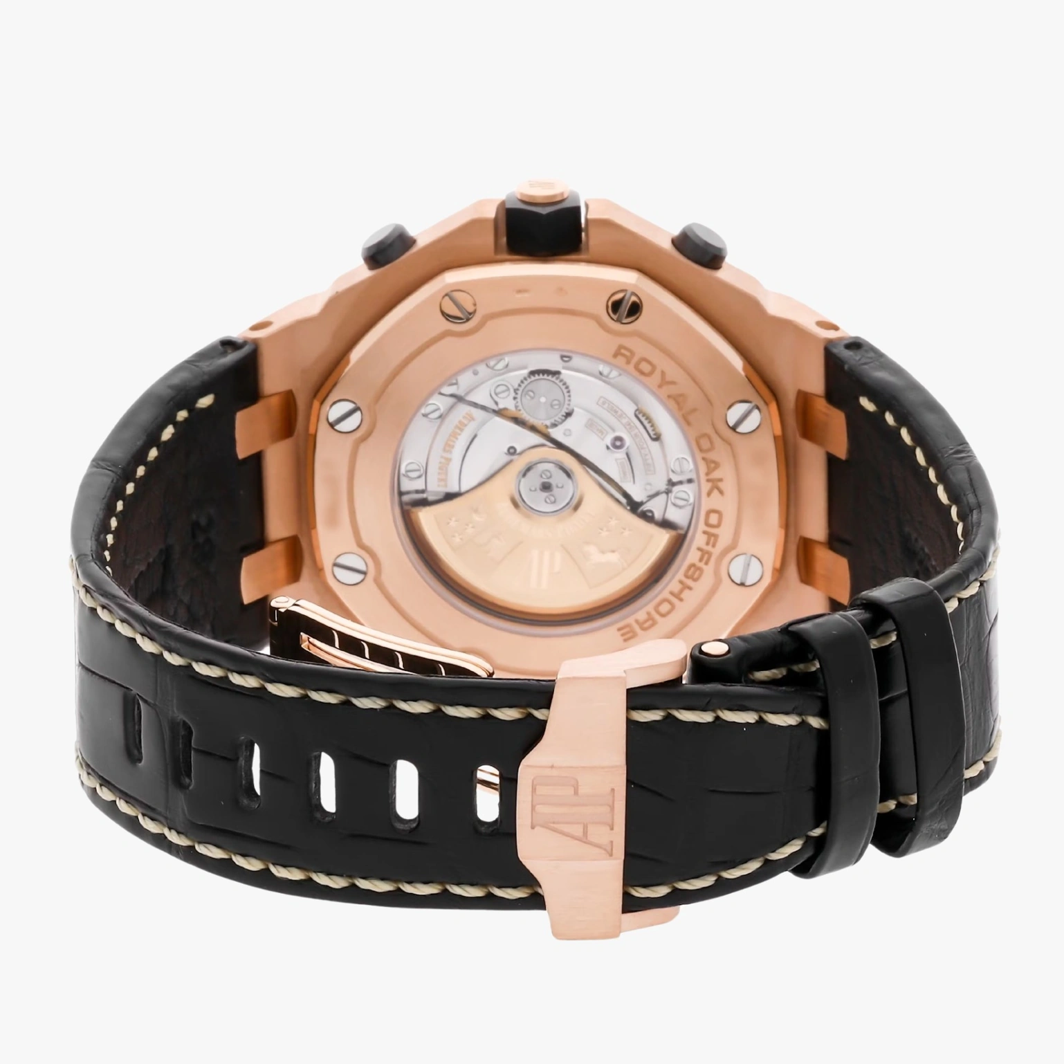 Audemars Piguet Watch For Men - Royal Oak Offshore Chronograph, Rose Gold on Alligator Strap