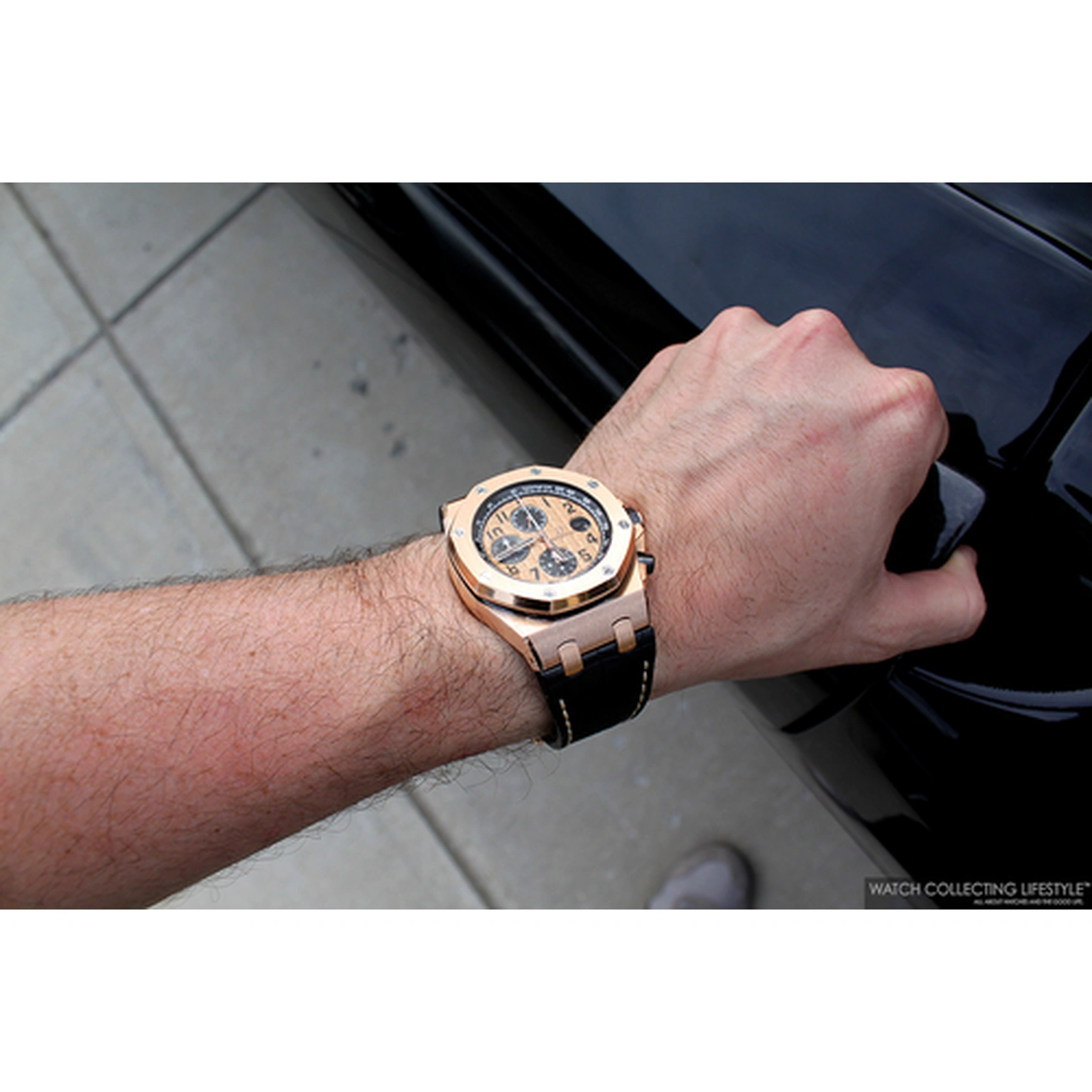 Audemars Piguet Watch For Men - Royal Oak Offshore Chronograph, Rose Gold on Alligator Strap